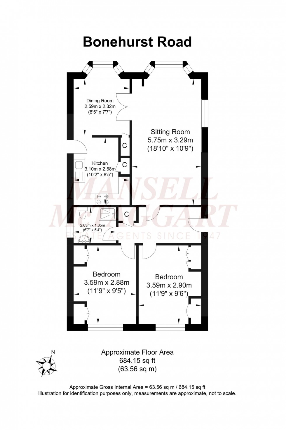 Floorplan for Bonehurst Road, Horley, RH6