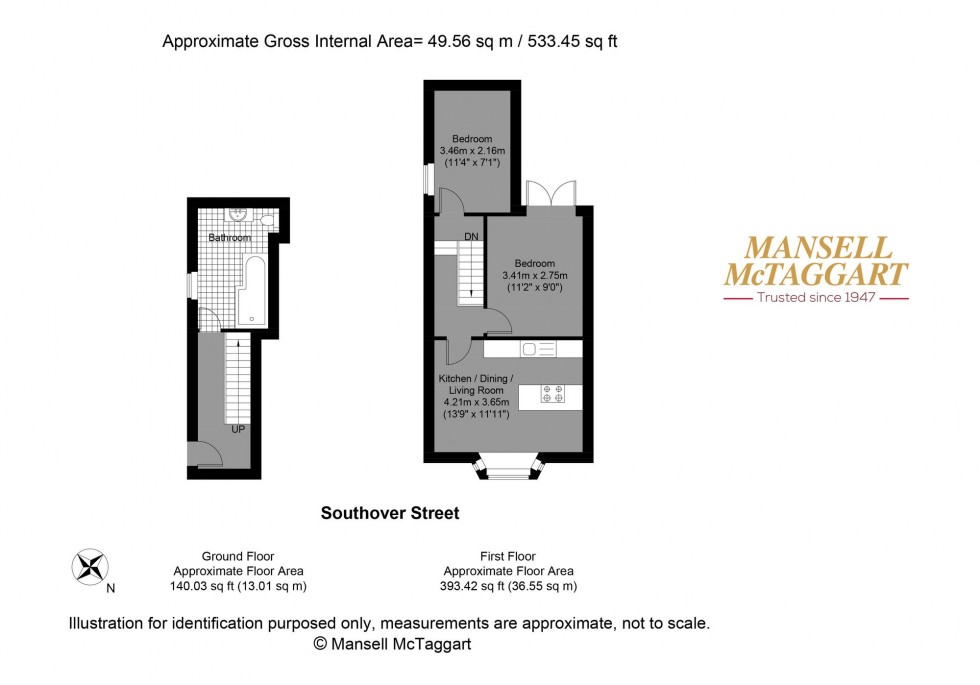 Floorplan for Southover Street, Brighton, BN2