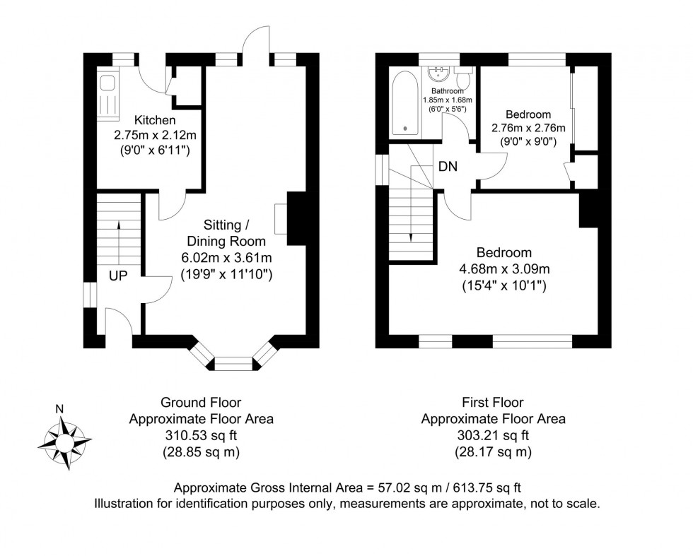 Floorplan for Winterbourne Close, Lewes, BN7