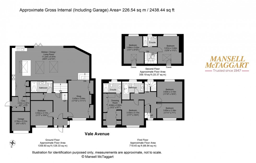 Floorplan for Vale Avenue, Brighton, BN1