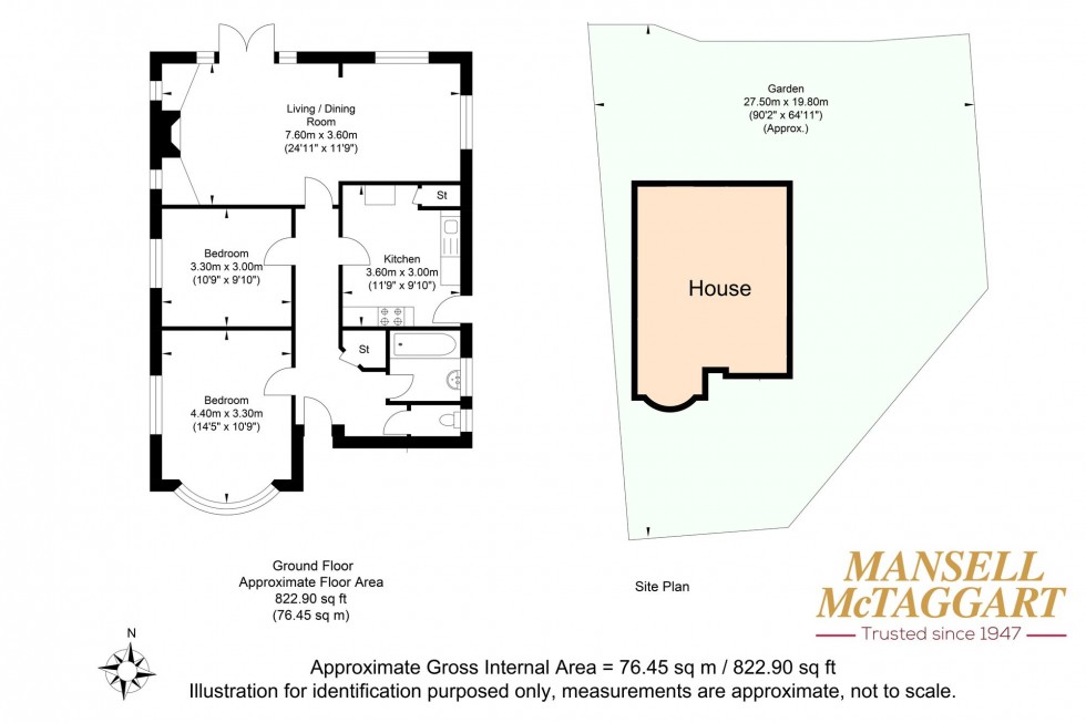 Floorplan for Deans Close, Brighton, BN2