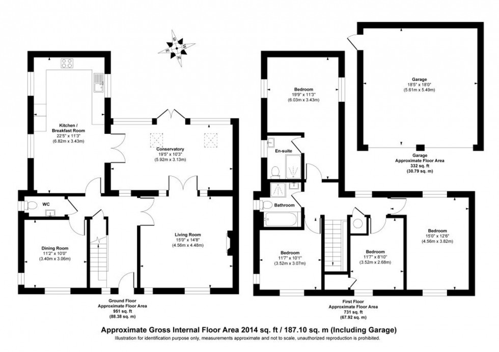 Floorplan for Orchard Close, Burgess Hill, RH15