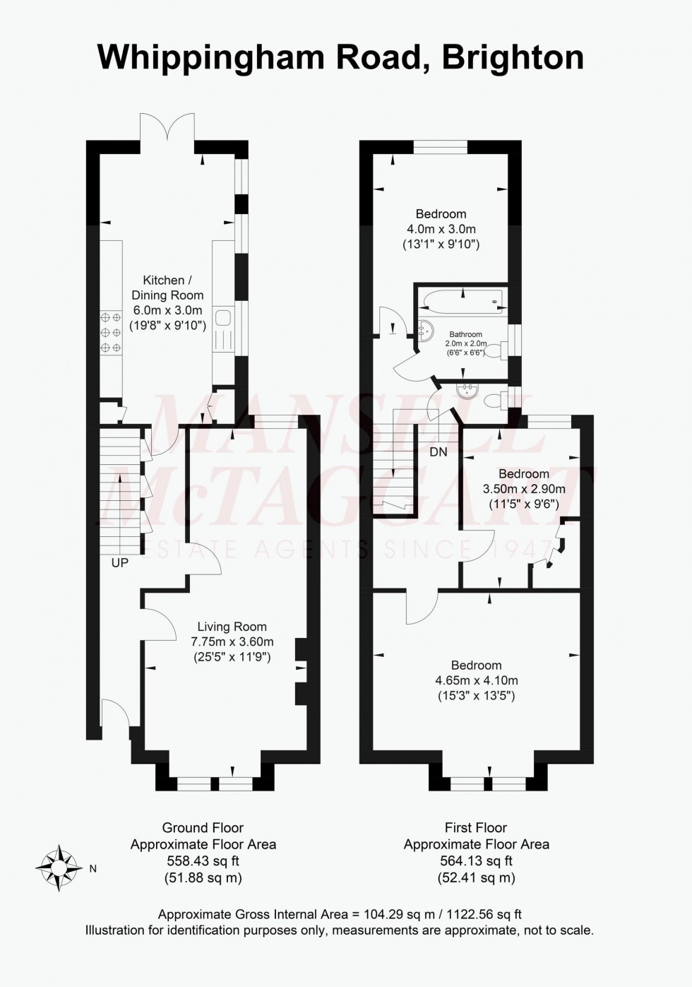 Floorplan for Whippingham Road, Brighton, BN2