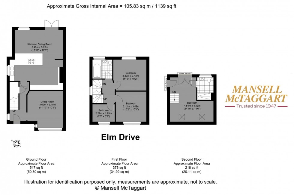 Floorplan for Elm Drive, Hove, BN3