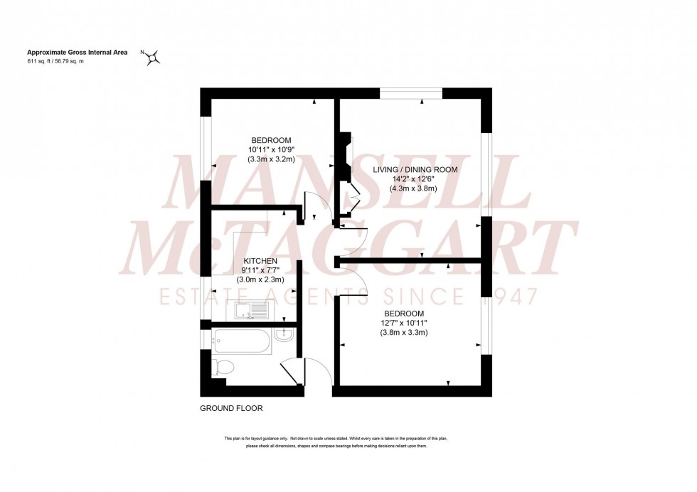 Floorplan for Middle Way, Burgess Hill, RH15