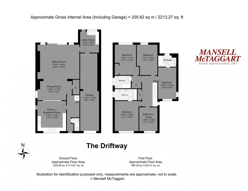 Floorplan for The Driftway, Upper Beeding, BN44