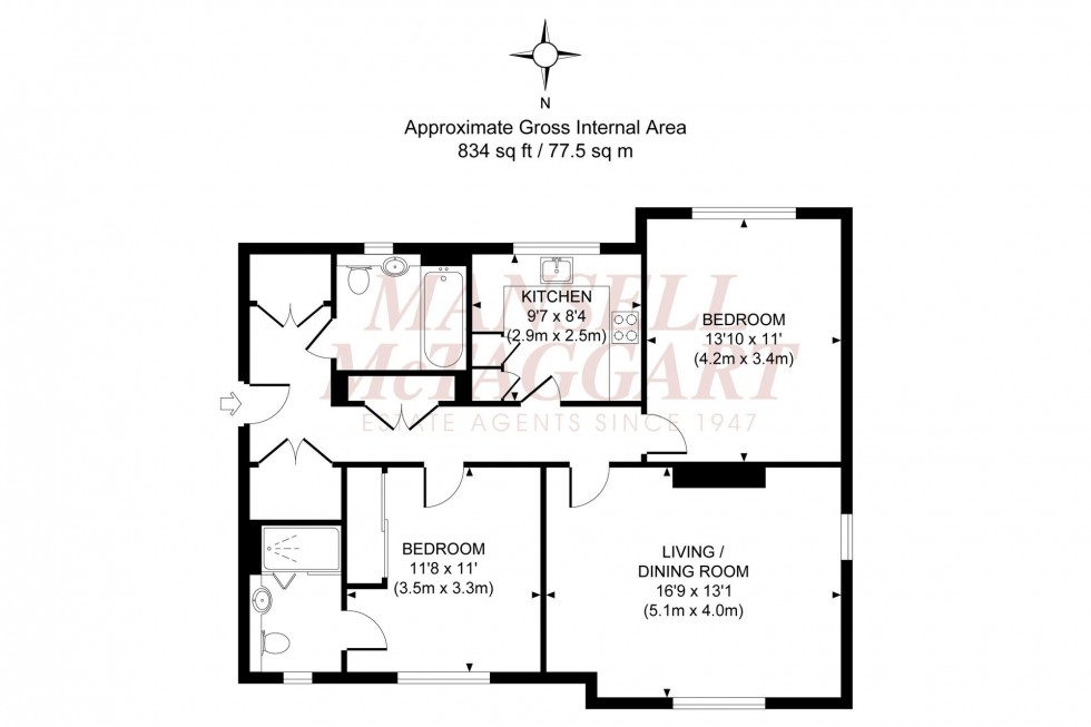 Floorplan for Cants Lane, Griffin House, RH15