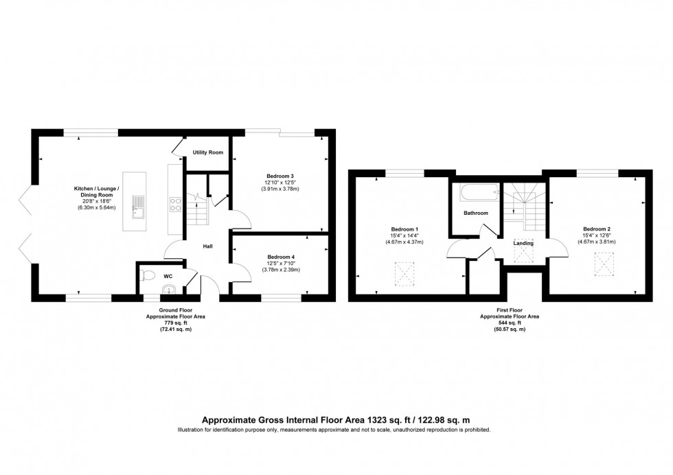 Floorplan for Bentswood Crescent, Haywards Heath, RH16