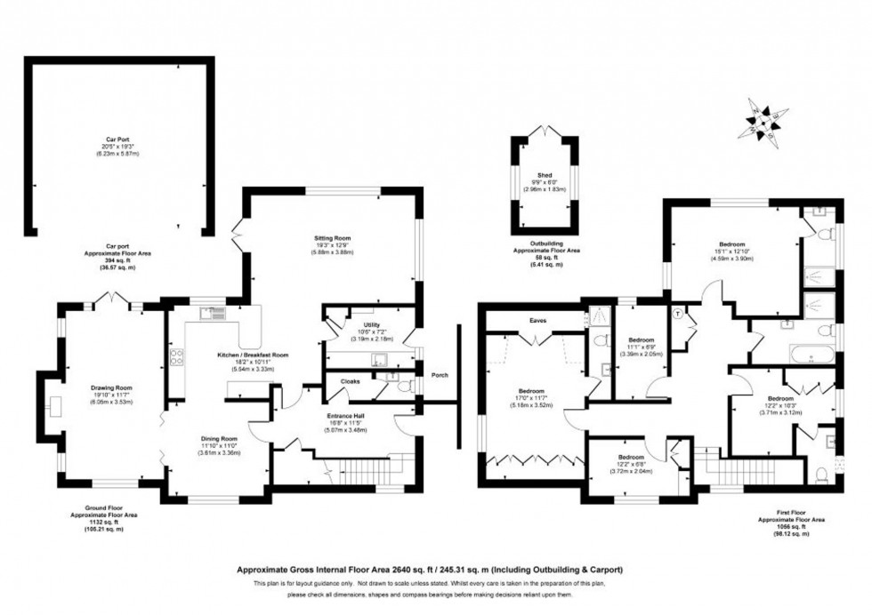 Floorplan for Rock Lodge Vineyard, Lewes Road, RH17