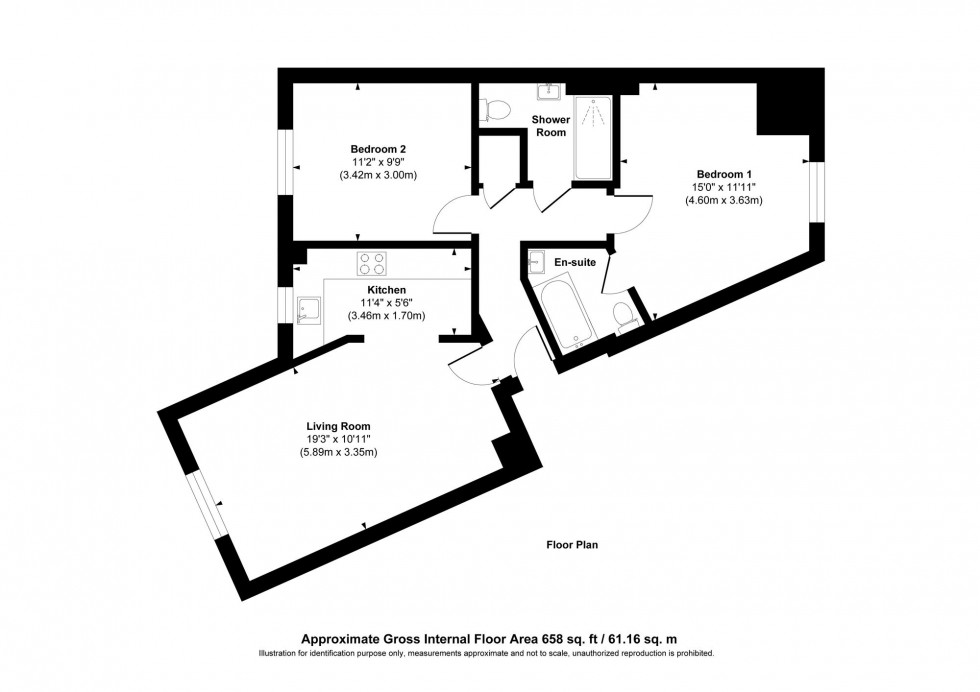 Floorplan for Gordon Road, Princess Court Gordon Road, RH16