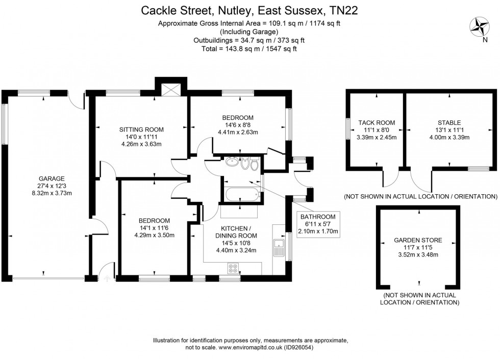 Floorplan for Cackle Street, Nutley, TN22