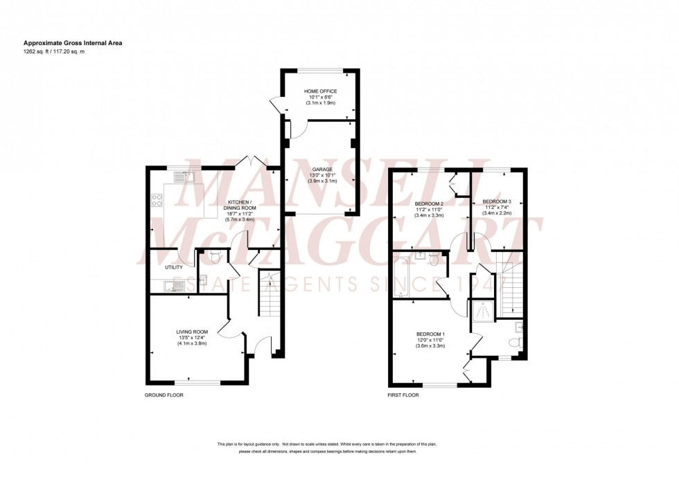 Floorplan for Partridge Close, Burgess Hill, RH15