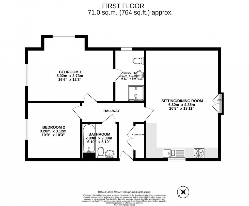 Floorplan for Cornwell Avenue, Crawley, RH10