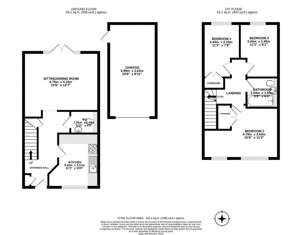 Floorplan for Foxglove Drive, Crawley, RH10