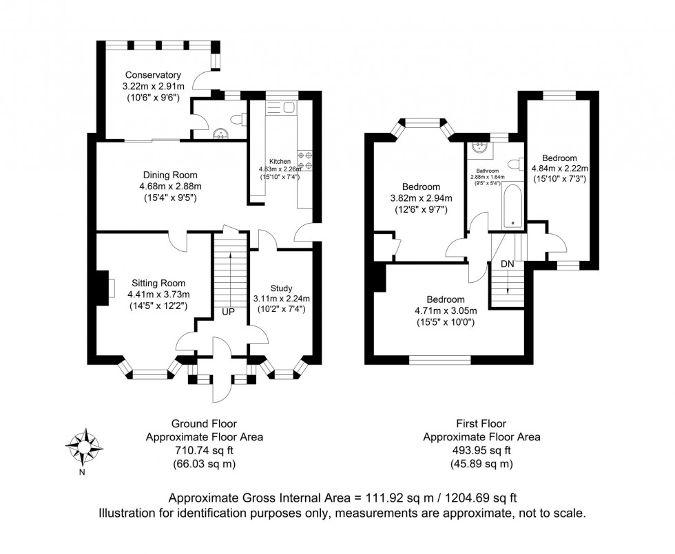 Floorplan for Highdown Road, Lewes, BN7