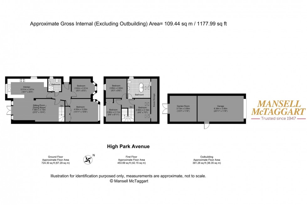 Floorplan for High Park Avenue, Hove, BN3