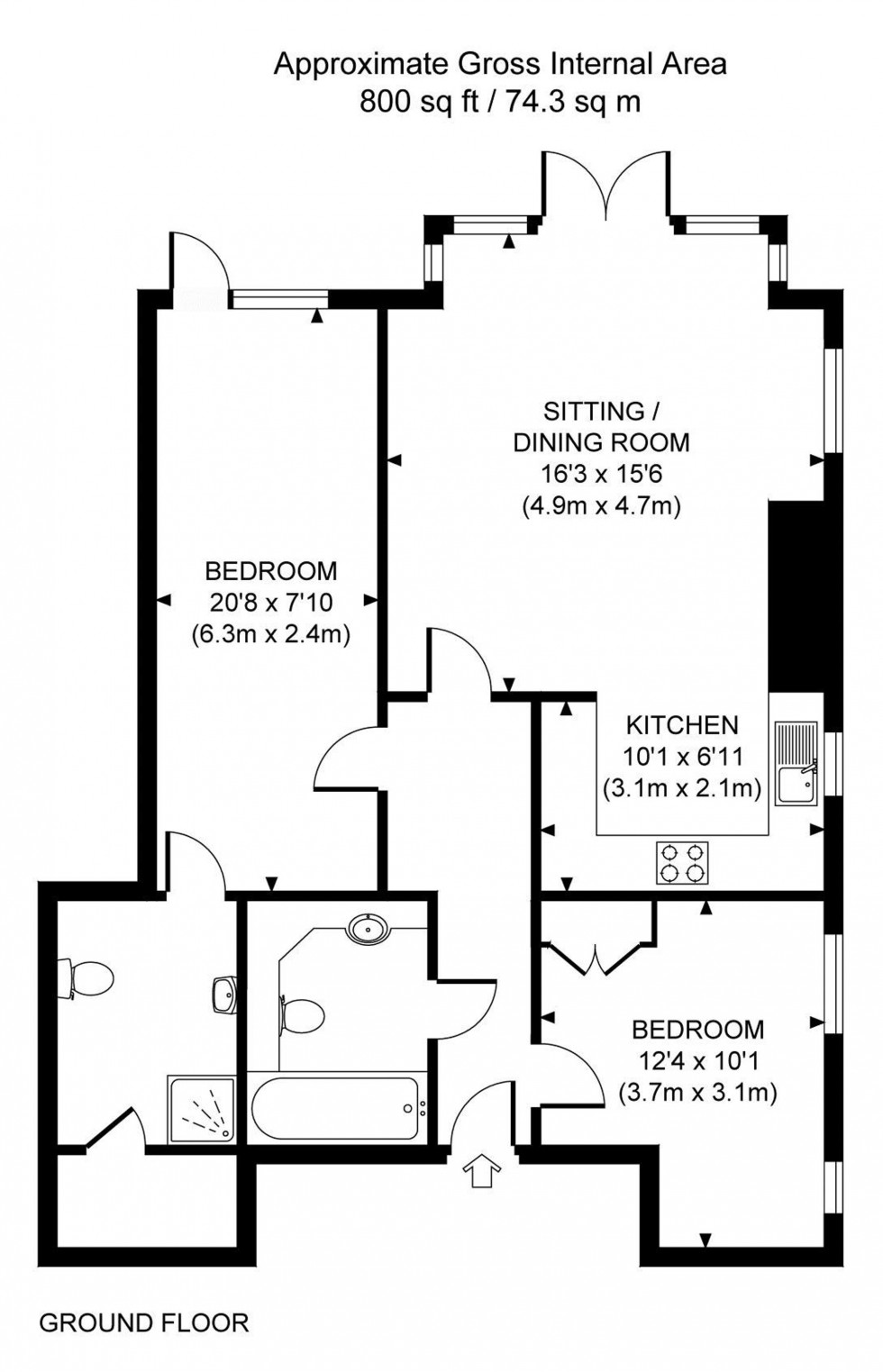 Floorplan for Flower Lodge, St. Pauls On The Green, RH16