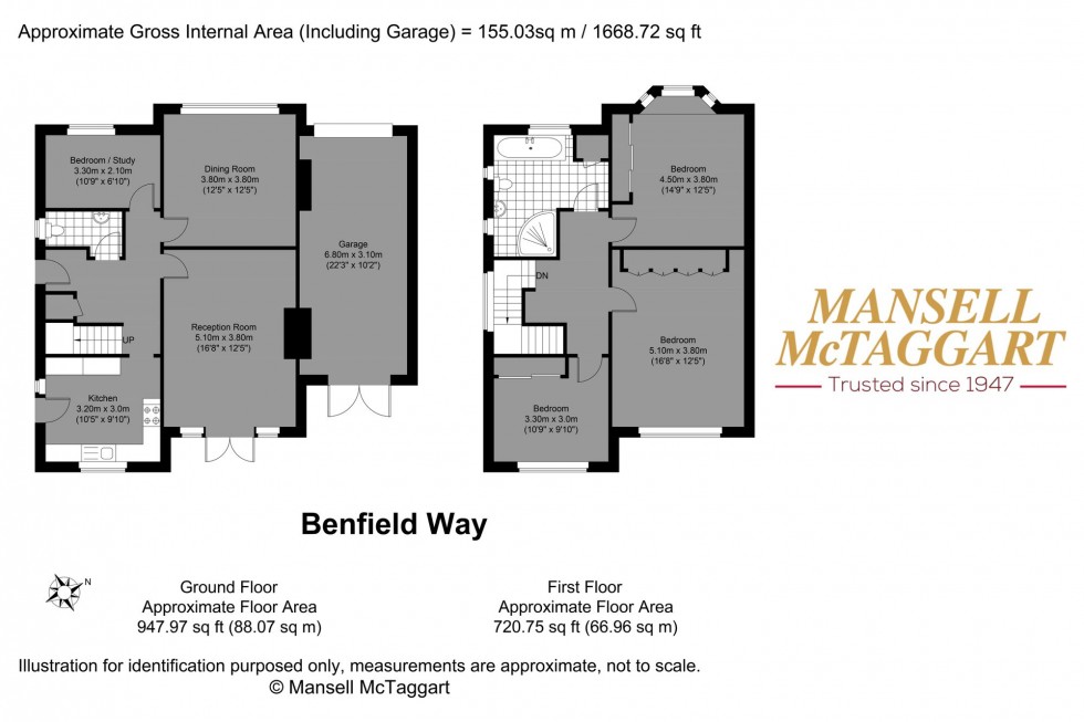 Floorplan for Benfield Way, Portslade, BN41