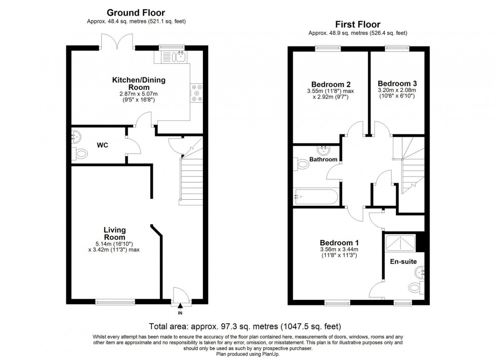 Floorplan for St. Michaels Road, East Grinstead, RH19