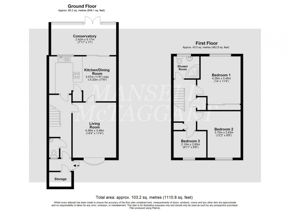 Floorplan for Fairway, Ifield, RH11