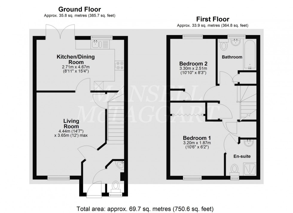 Floorplan for Robinson Crescent, Crawley, RH10