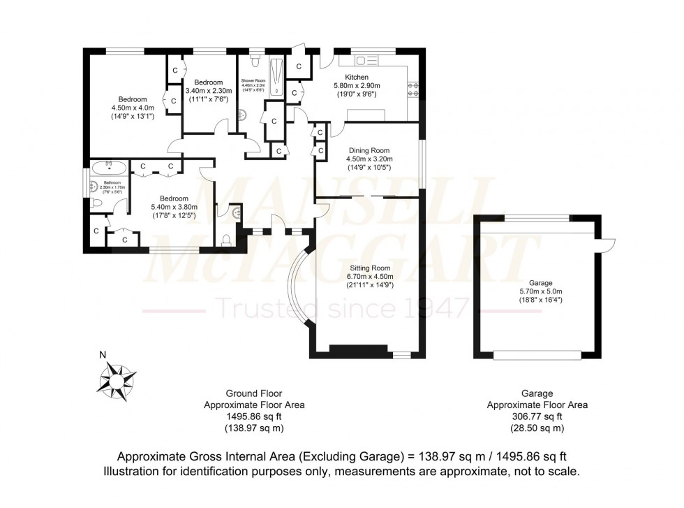 Floorplan for Bunbury Close, Storrington, RH20