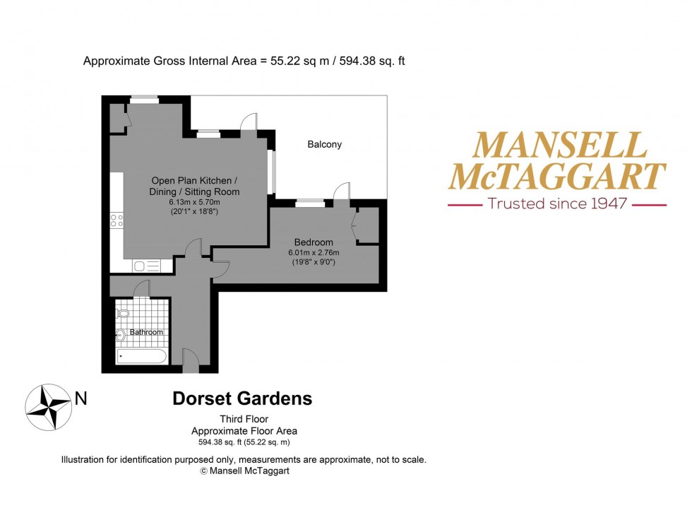 Floorplan for Dorset Gardens, Brighton, BN2