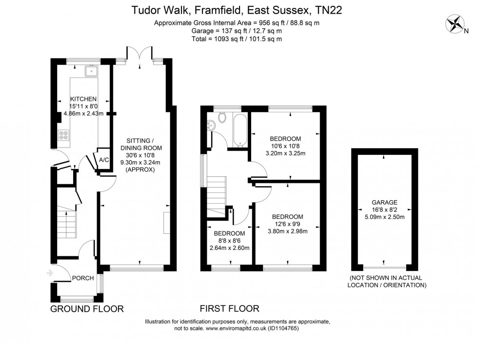 Floorplan for Tudor Walk, Framfield, TN22