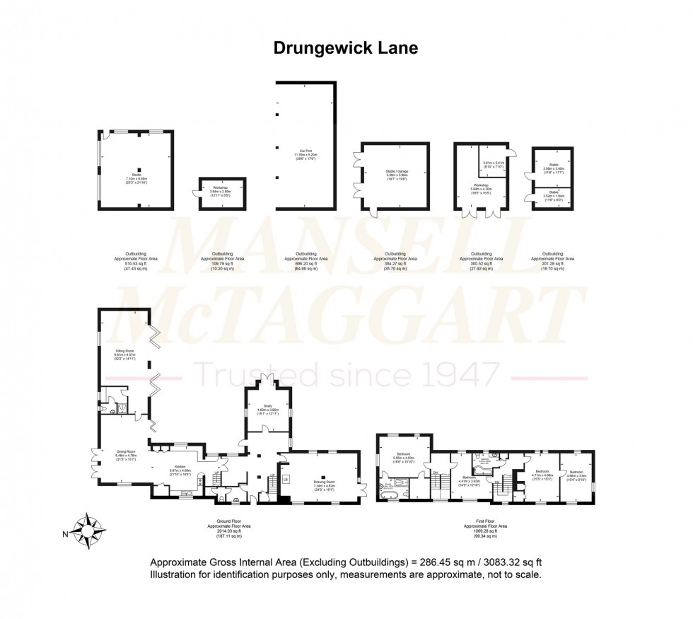 Floorplan for Drungewick Lane, Loxwood, RH14