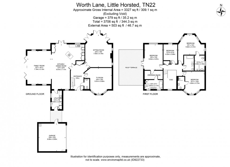 Floorplan for Oakview Place, Worth Farm, TN22