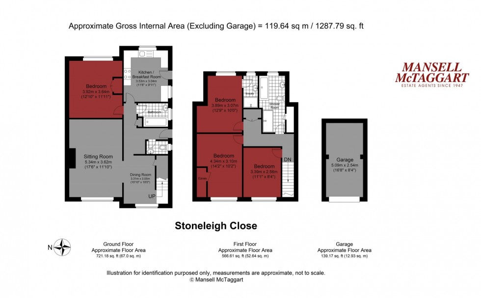 Floorplan for Stoneleigh Close, Brighton, BN1