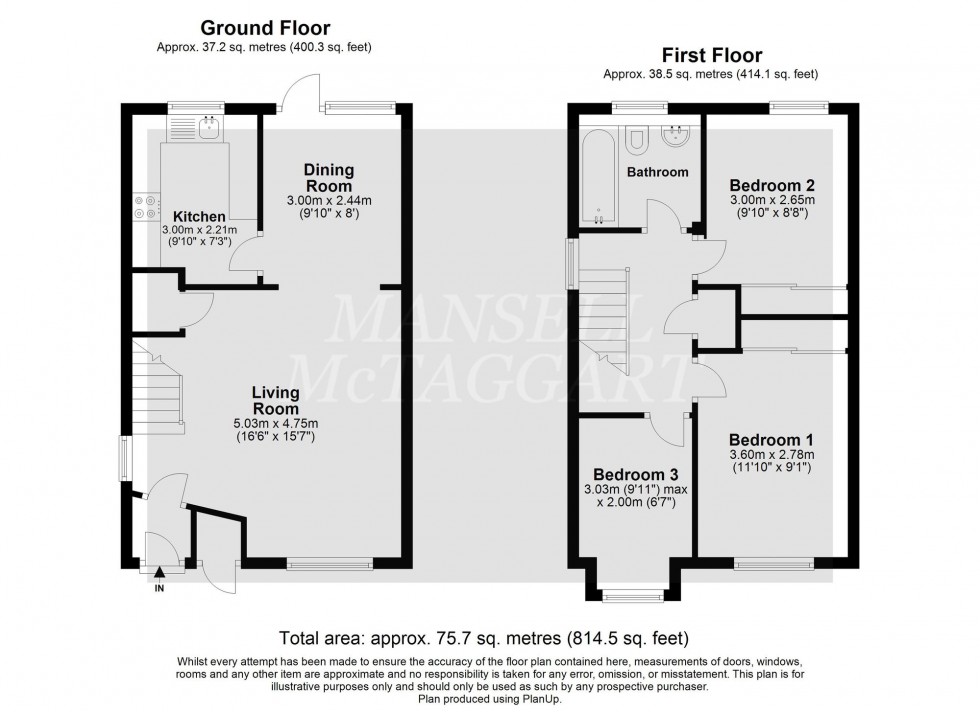 Floorplan for Cavalier Way, East Grinstead, RH19