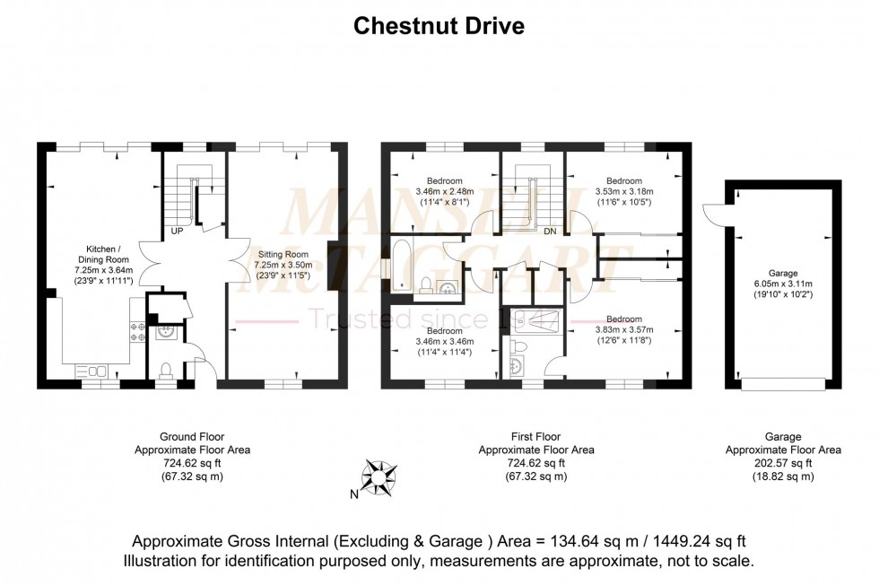 Floorplan for Chestnut Drive, Thakeham, RH20