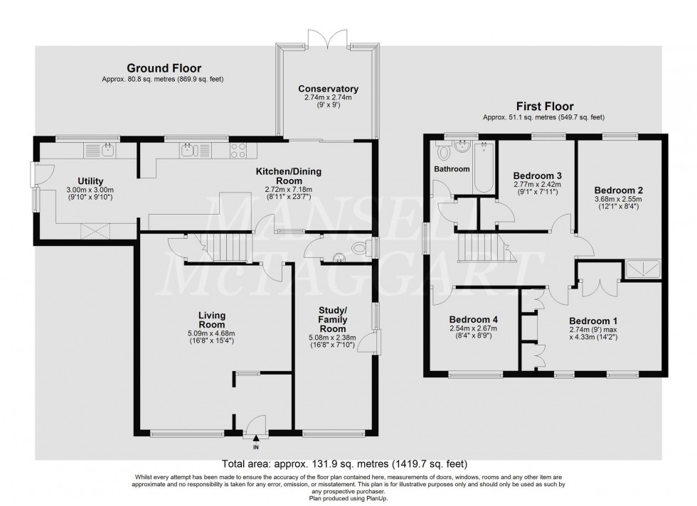 Floorplan for Burleigh Way, Crawley Down, RH10