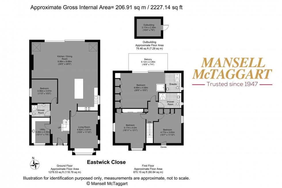 Floorplan for Eastwick Close, Brighton, BN1