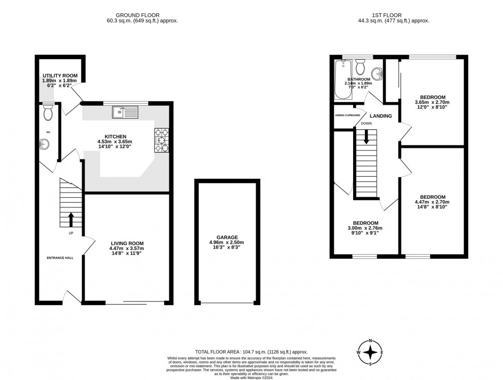 Floorplan for Selsey Road, Crawley, RH11