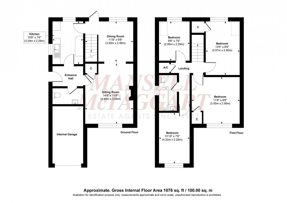 Floorplan for Amberley Close, Burgess Hill, RH15