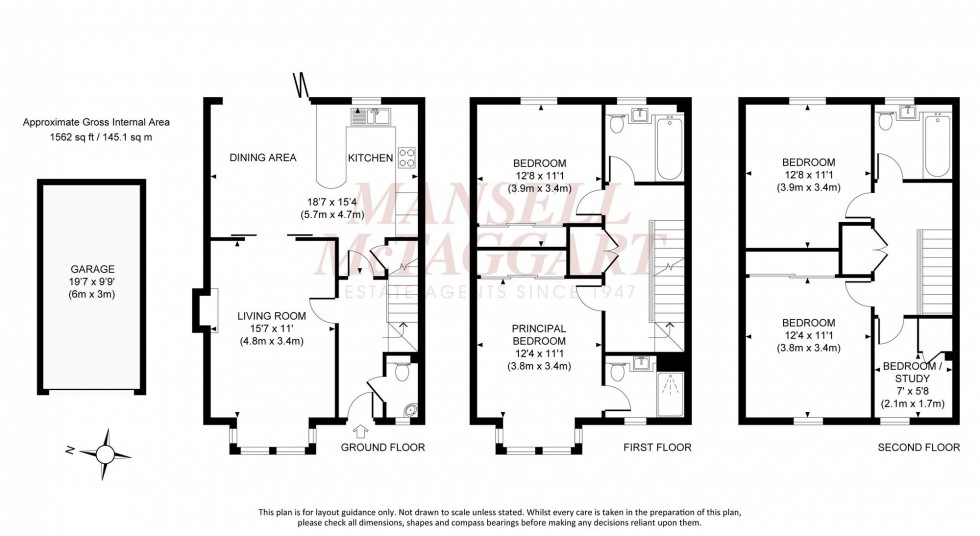 Floorplan for Wyvern Way, Burgess Hill, RH15