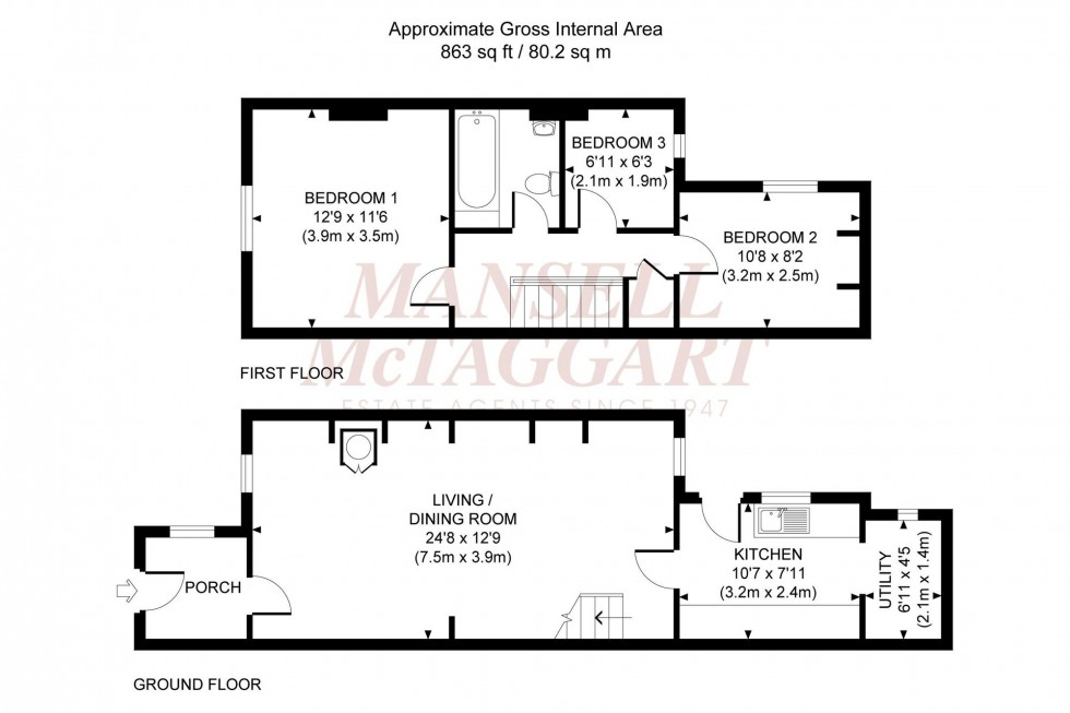 Floorplan for Beaconsfield Close, Burgess Hill, RH15