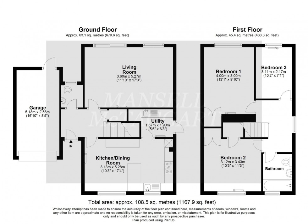 Floorplan for Somerville Drive, Crawley, RH10