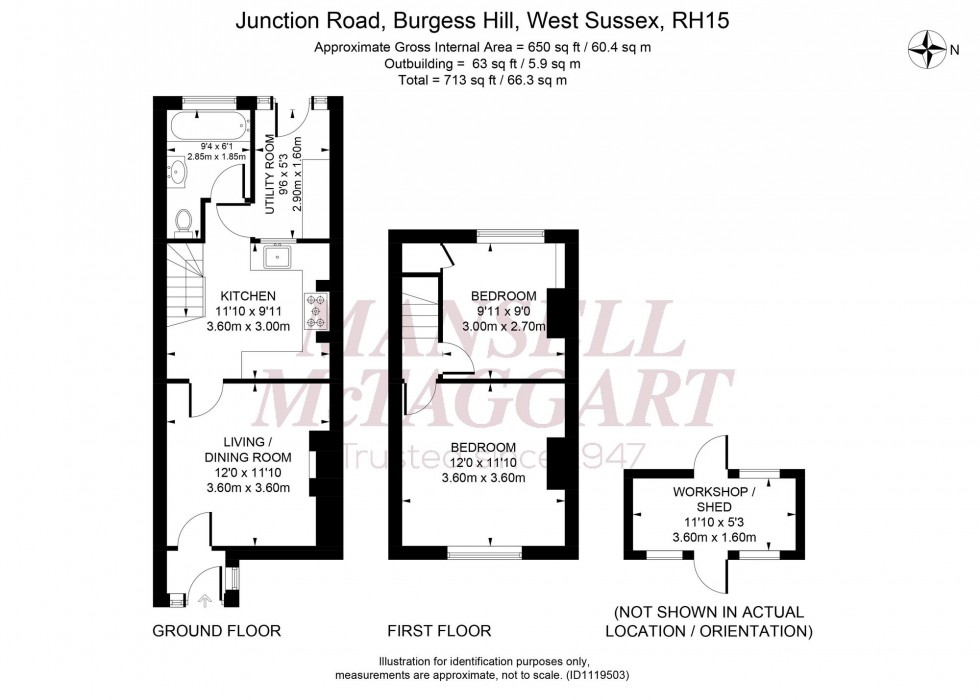 Floorplan for Junction Road, Burgess Hill, RH15