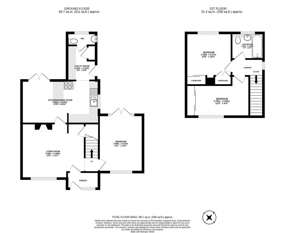 Floorplan for School Lane, Ashurst Wood, RH19