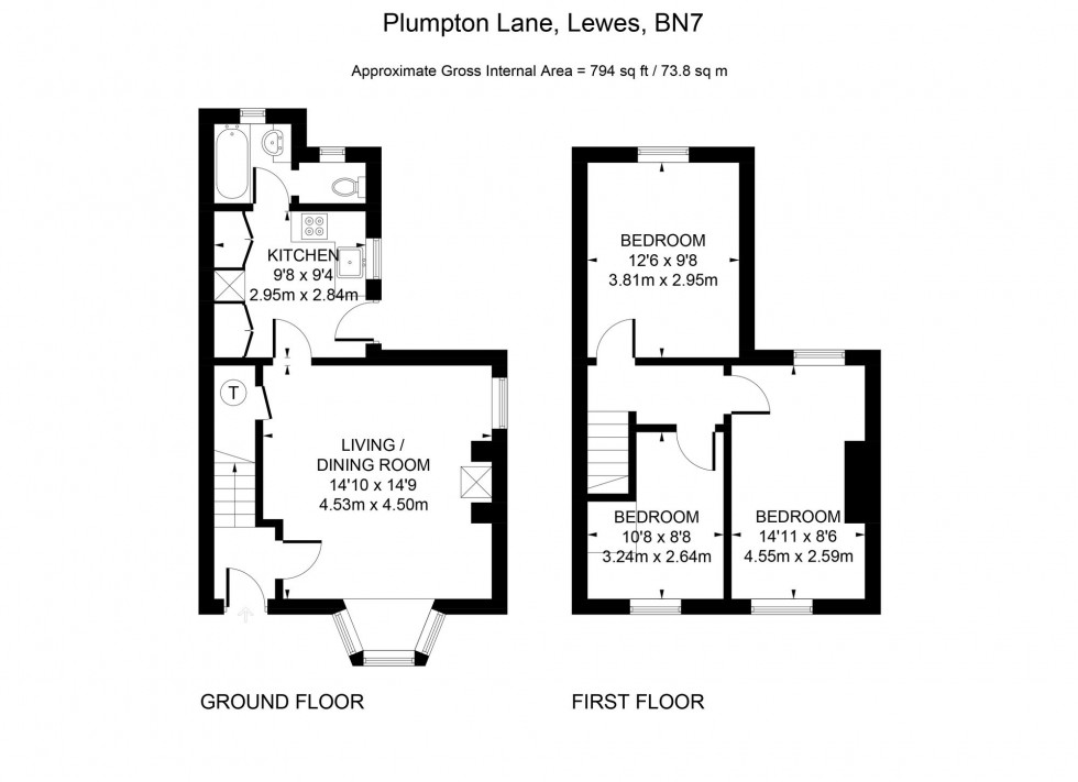 Floorplan for Plumpton Lane, Plumpton, BN7