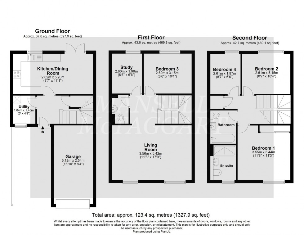 Floorplan for Manning Close, East Grinstead, RH19