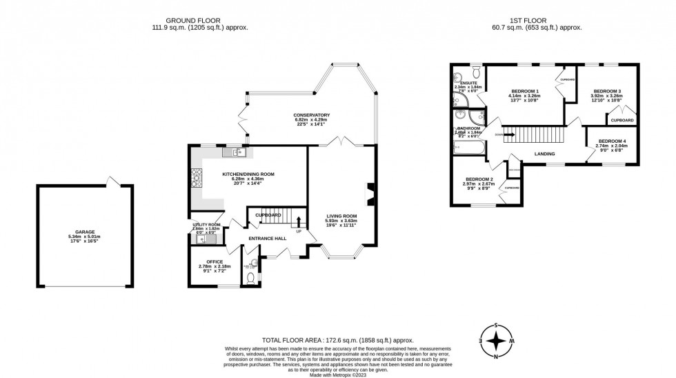 Floorplan for Nelson Close, Maidenbower, RH10