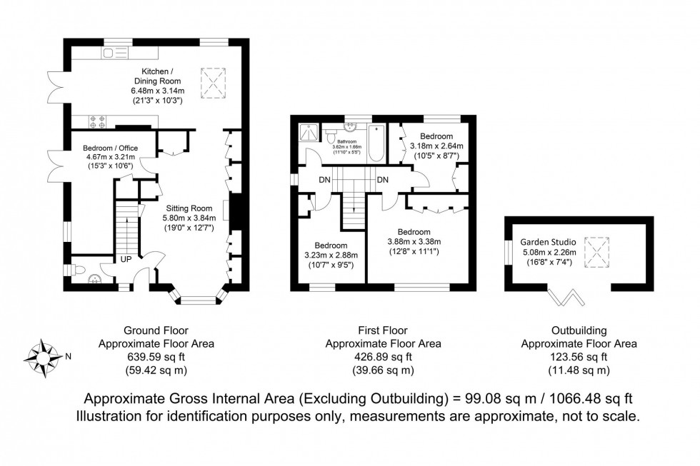 Floorplan for Winterbourne Close, Lewes, BN7