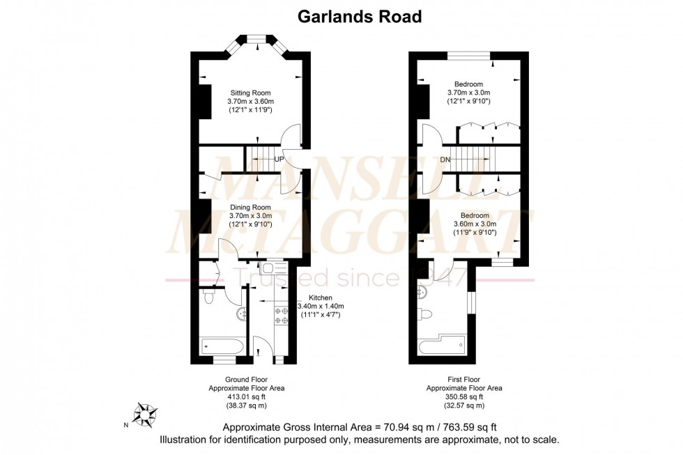 Floorplan for Garlands Road, Redhill, RH1