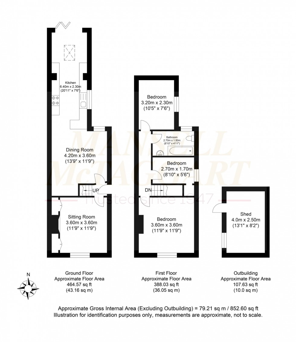 Floorplan for Gladstone Road, Crowborough, TN6