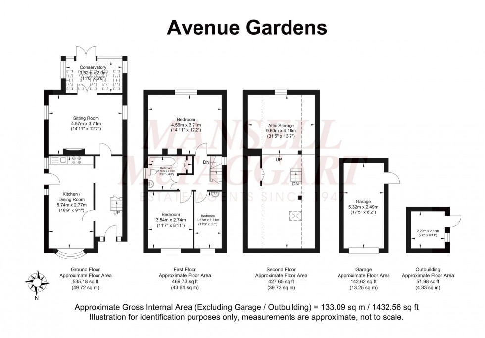 Floorplan for Avenue Gardens, Horley, RH6