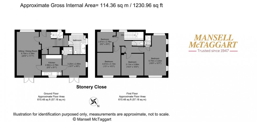 Floorplan for Stonery Close, Portslade, BN41